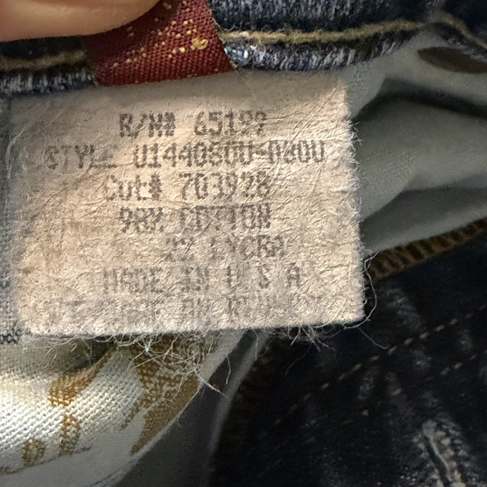 7 for All Mankind Boy Cut Bootcut Jeans Low Rise Buttonfly Y2K Women's 29 USA - Picture 8 of 16